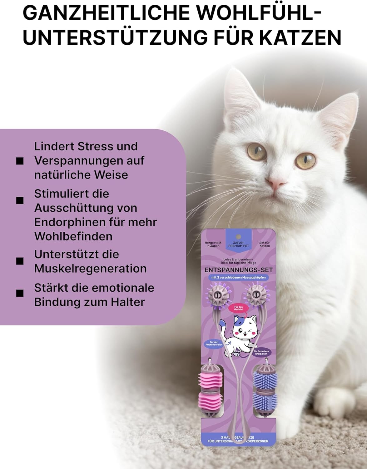Trade Super Massager for Active Durability, Massager for Dogs, Massager for Dogs of All Breeds, Dog Massager with Three Types of Interchangeable Nozzles