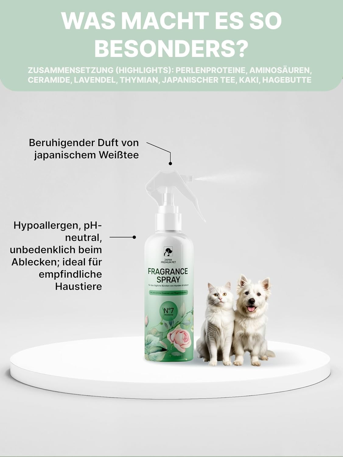 Aroma Spray Balm | Leave-in Spray for Cats & Dogs | Detangles Fur & Gives Shine | Rose Fragrance, 200 ml