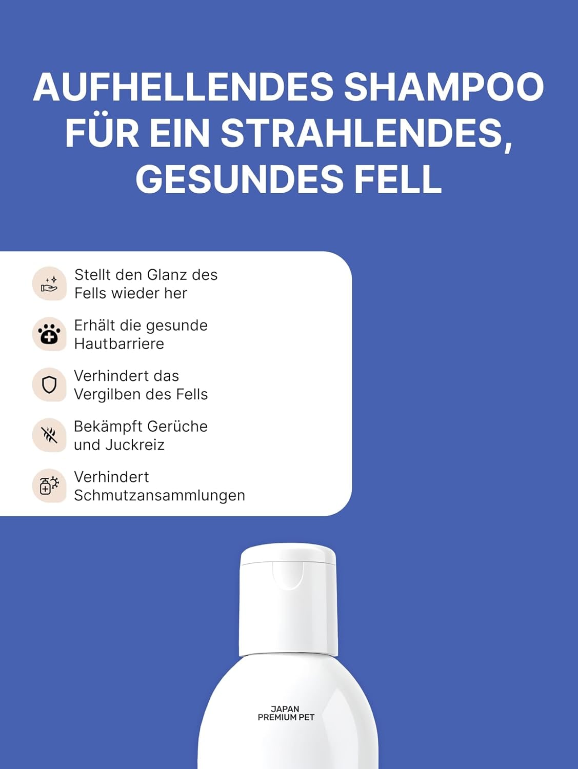 Gentle Whitening Shampoo for White Fur in Cats & Dogs - 300ml - Mild Care for Sensitive Skin