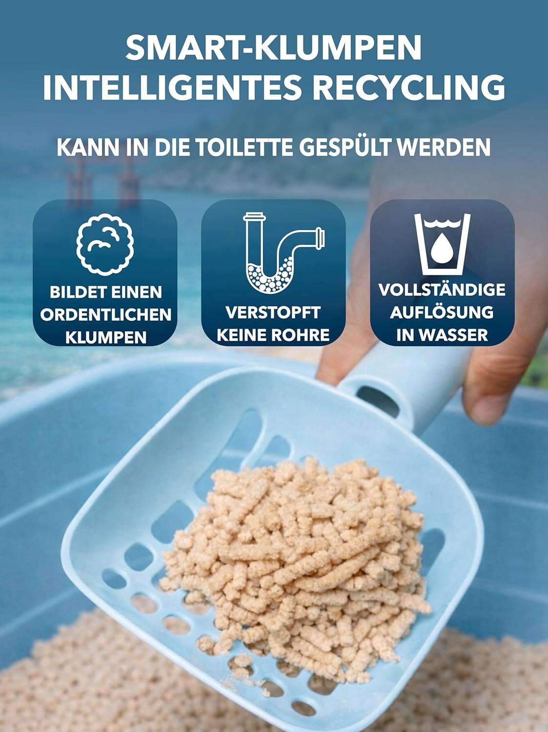 Tofu based Flushable Clumping Cat Litter I Antibacterial Tofu Cat Litter | Odour-Inhibiting & Dust Free | Absorbs 9 Times Its Weight | Better than Recycled Paper Based Products | 6 L