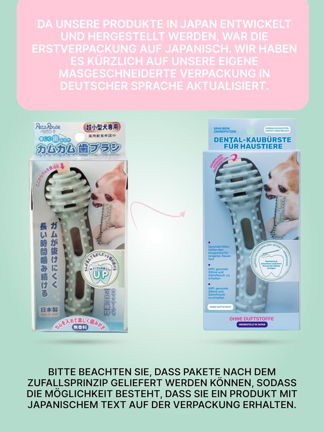Hundezahnbürsten Spielzeug 2-in-1 – Kauspielzeug zur Zahnreinigung & Zahnfleischmassage – Interaktive Zahnpflege für Hunde – Robust & langlebig für tägliche Dentalpflege