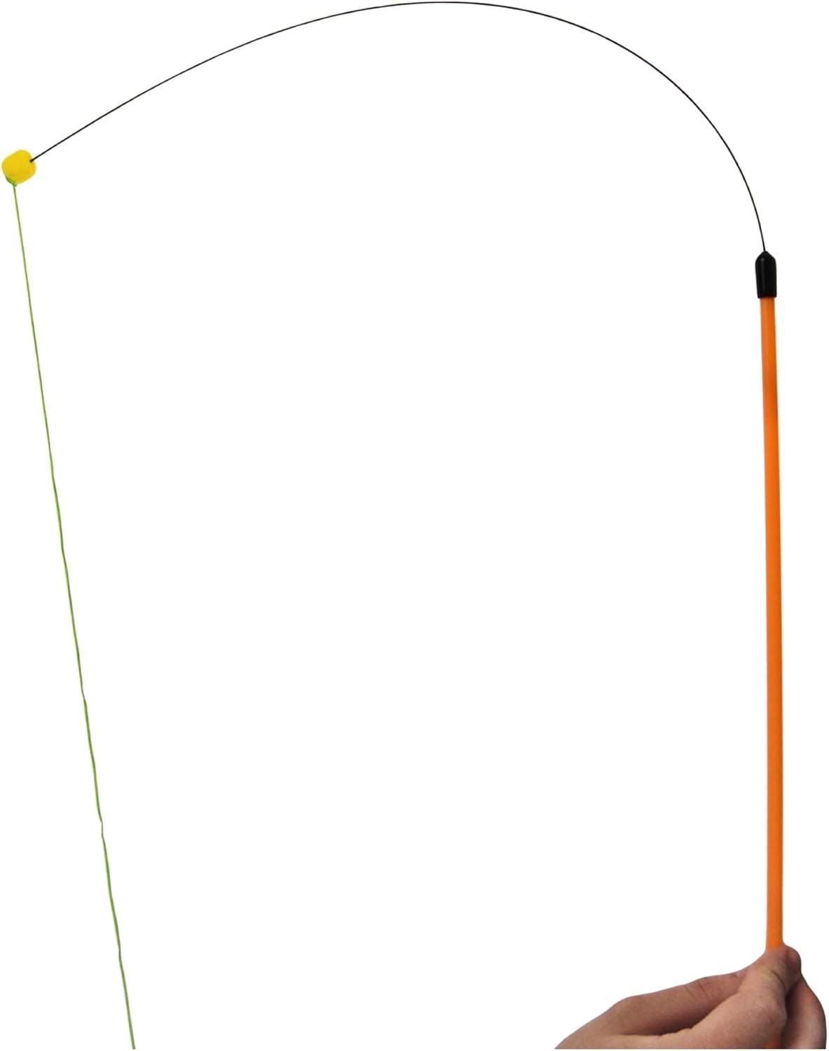 Cat Toy for Cats, Interactive Cat Fishing Rod with Extendable Spin Rod, Bird Orange, Activity Toy for Home Cats, Activates Hunting Instinct and Movement