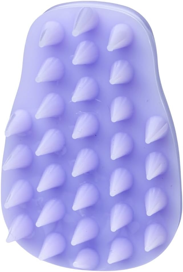 Silicone Brush for Dogs & Cats - Effective Removal of Long & Medium Coat, Undercoat & Loose Hair, Gentle on Skin, Purple
