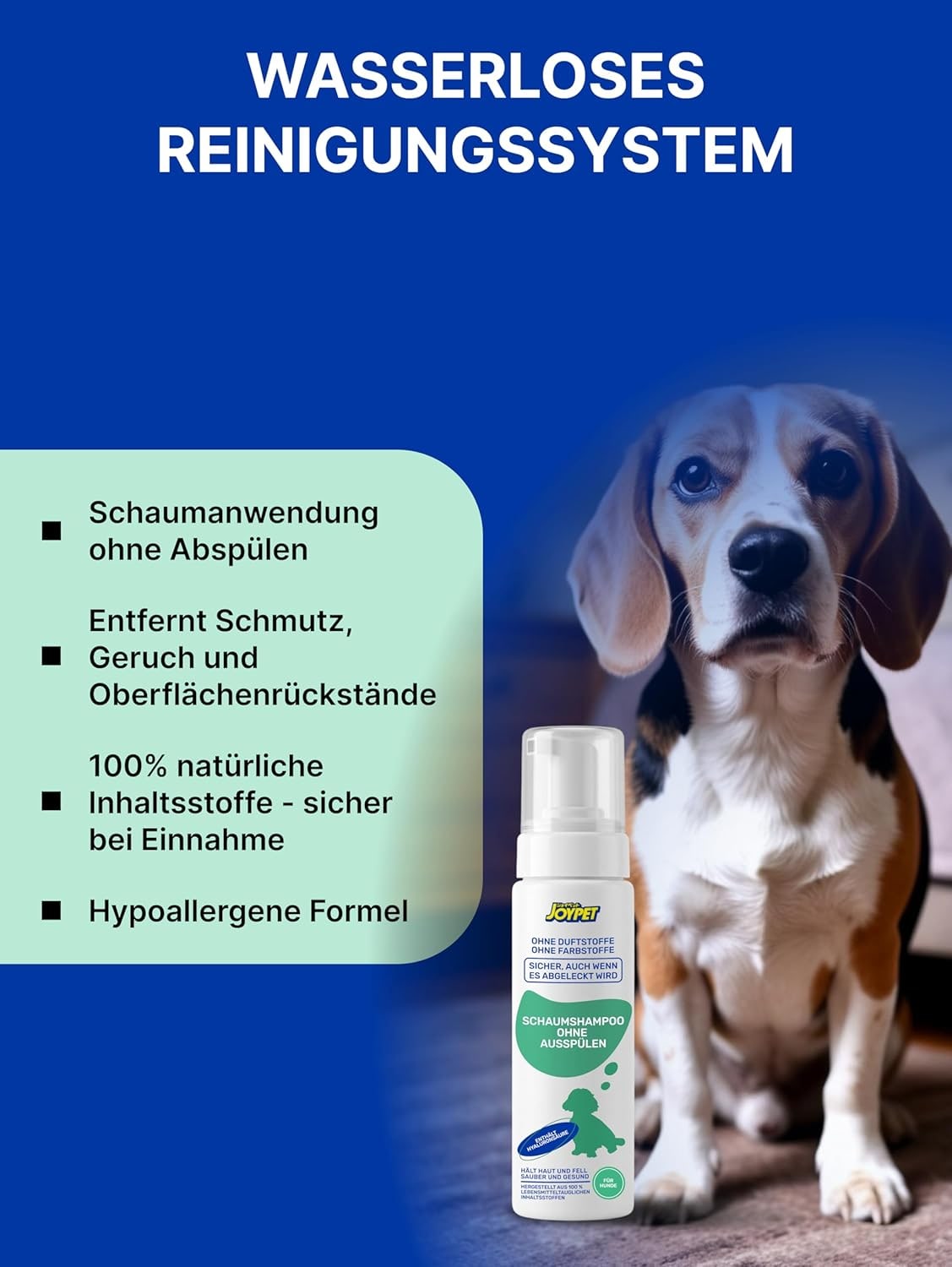 Foam Shampoo for Dogs - Gentle Cleansing, No Rinsing, For All Dogs