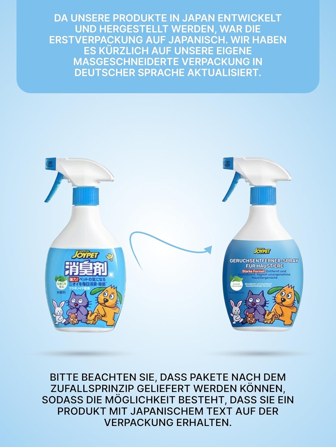 Desodorier- & Desinfektionsspray mit Grüntee-Extrakt | Geruchsentferner für Hunde, Katzen & Kleintiere | Sicher bei Ablecken | 400 ml