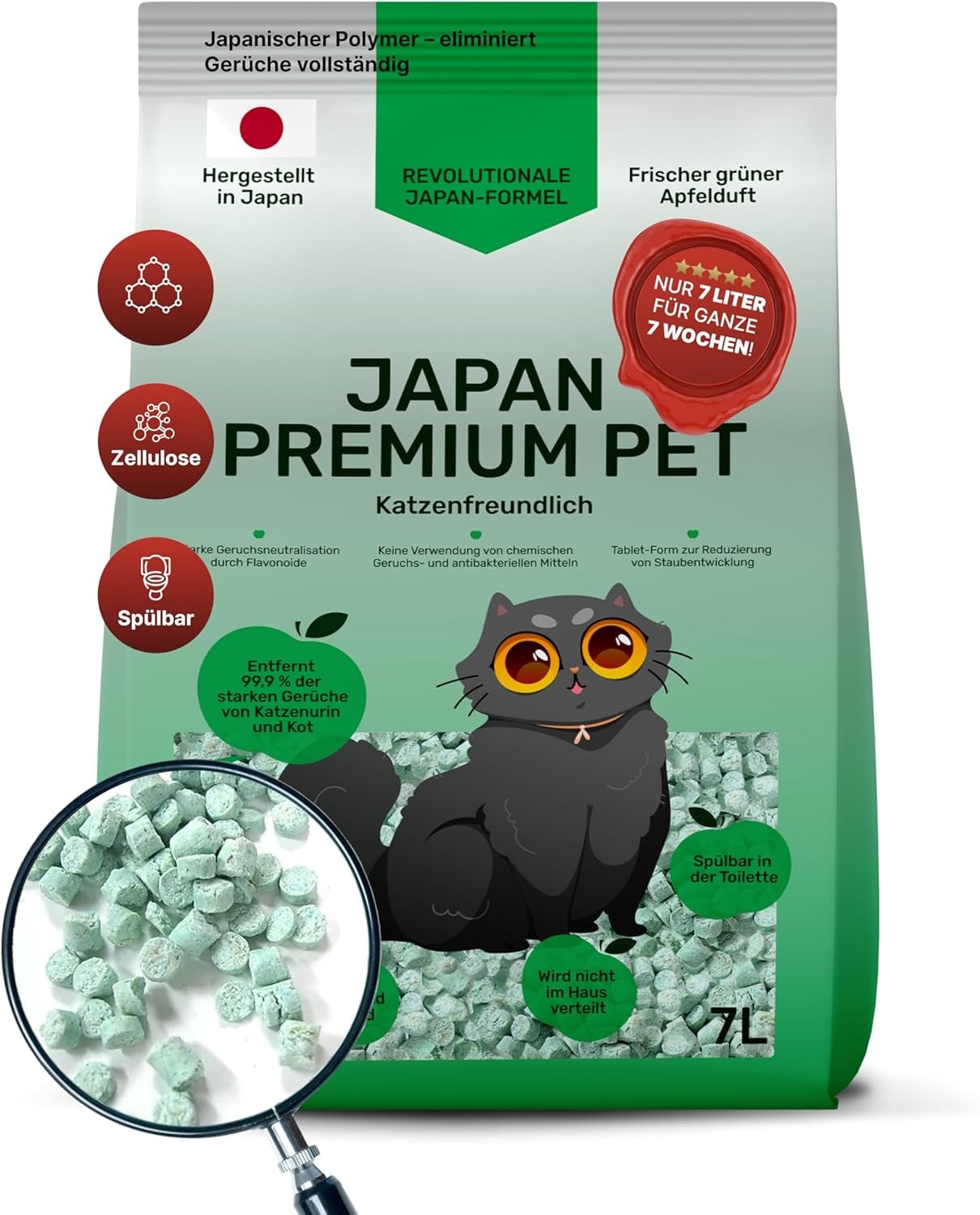 Arena de celulosa ligera para gatos con carbón activado, fuerte control de olores, grumos rápidos, sin polvo, extraabsorbente, arena de papel natural para gatos, 6,5 L