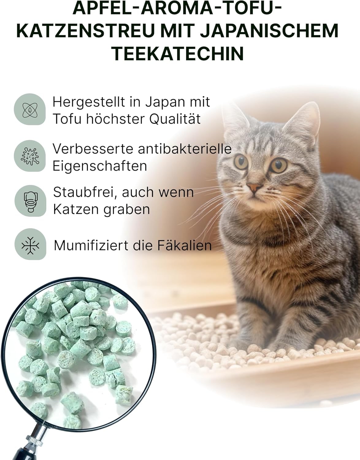 Arena de celulosa ligera para gatos con carbón activado, fuerte control de olores, grumos rápidos, sin polvo, extraabsorbente, arena de papel natural para gatos, 6,5 L