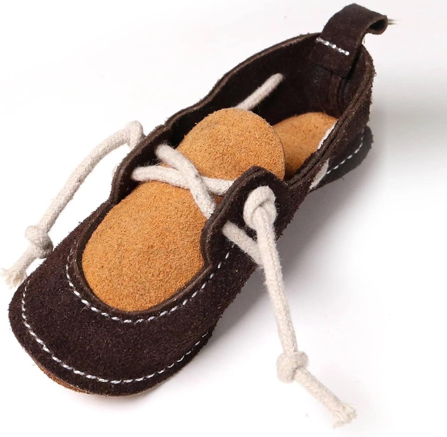 Leather Dog Toy Shoe for Small & Mini Dogs Bite Resistant & Durable Dental Care & Gum Massage Chew Toy for Training & Behavior Correction