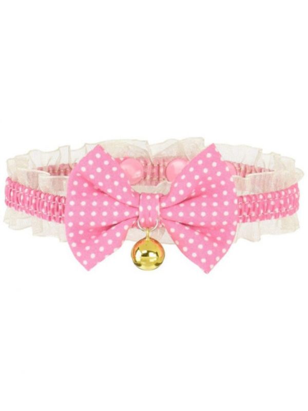 Safe choker collar for a fashionista with anti-choking system. Pink. 2S size